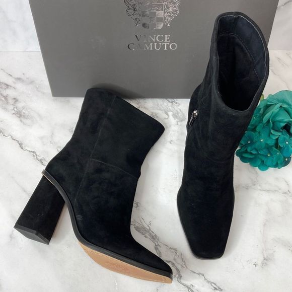 Vince Camuto Shoes - VINCE CAMUTO Women's Dantania Block-Heel Dress Booties 7.5M